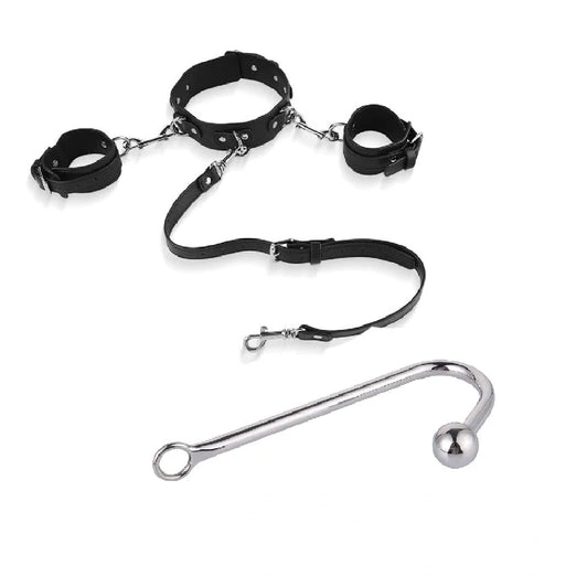 and Hook Beaded Anal with 5334 Collar Elegant Cuffs 0821